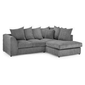 Hyeres Fabric Right Hand Corner Sofa In Grey